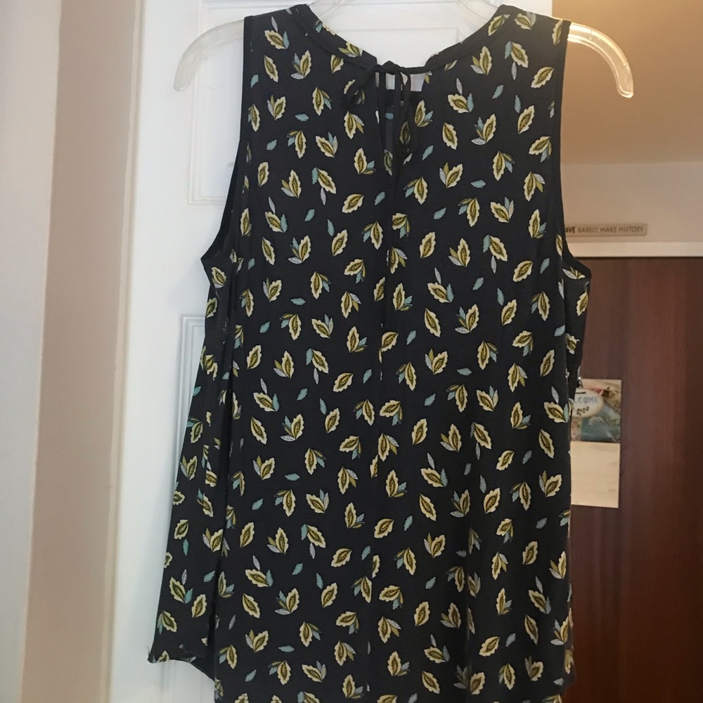 4/$25 LOFT Leaf-Patterned, Sleeveless Top!